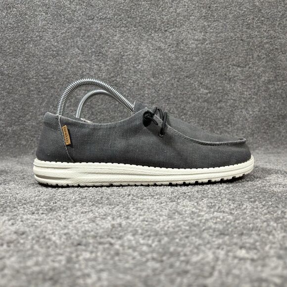 Hey Dude Wendy Chambray Women’s Size 9 Off Black Loafer Slip On Shoes Used - Picture 1 of 11